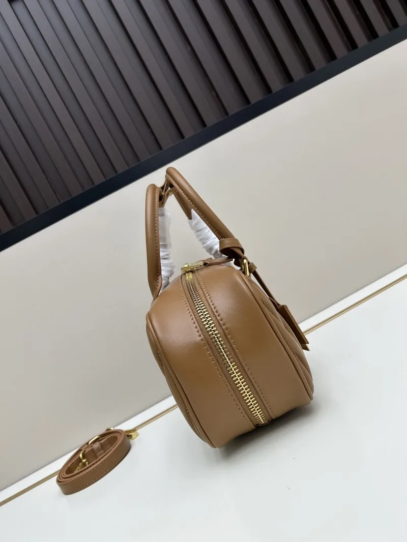 Alternative view of MIU MIU Brown Leather Top Handle Bag