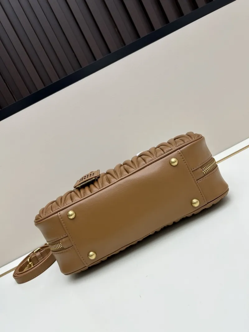 MIU MIU Brown Leather Top Handle Bag - Image 5