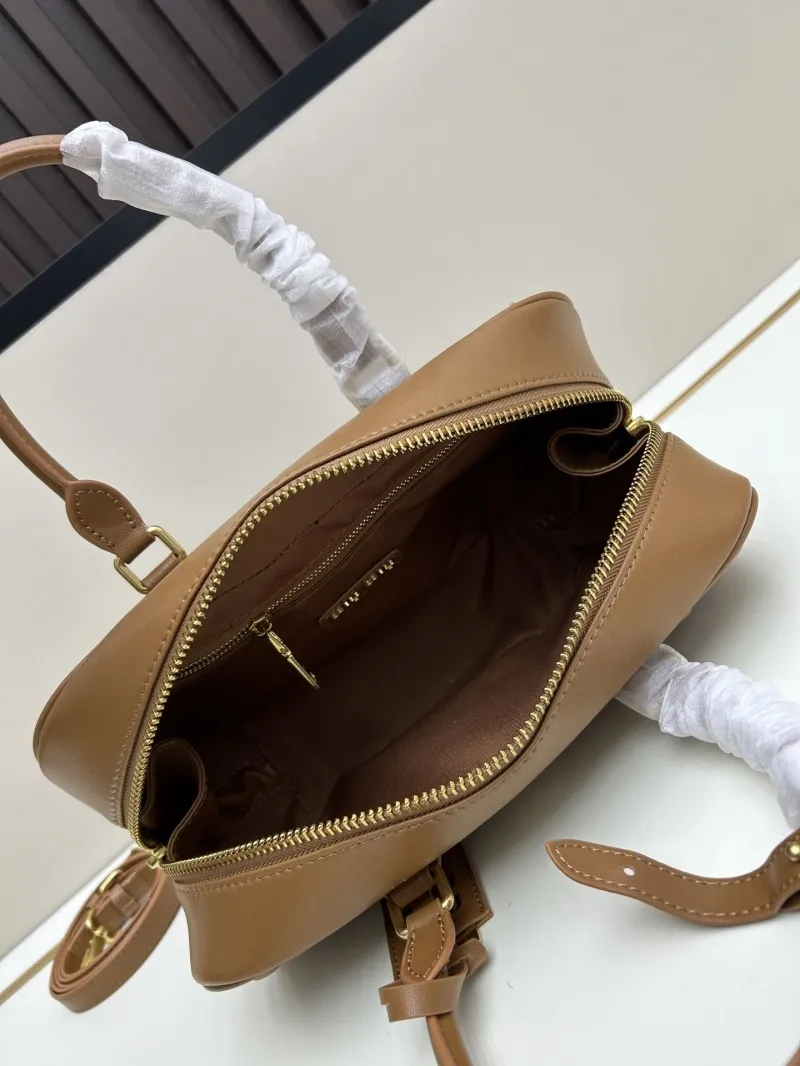 MIU MIU Brown Leather Top Handle Bag - Image 7