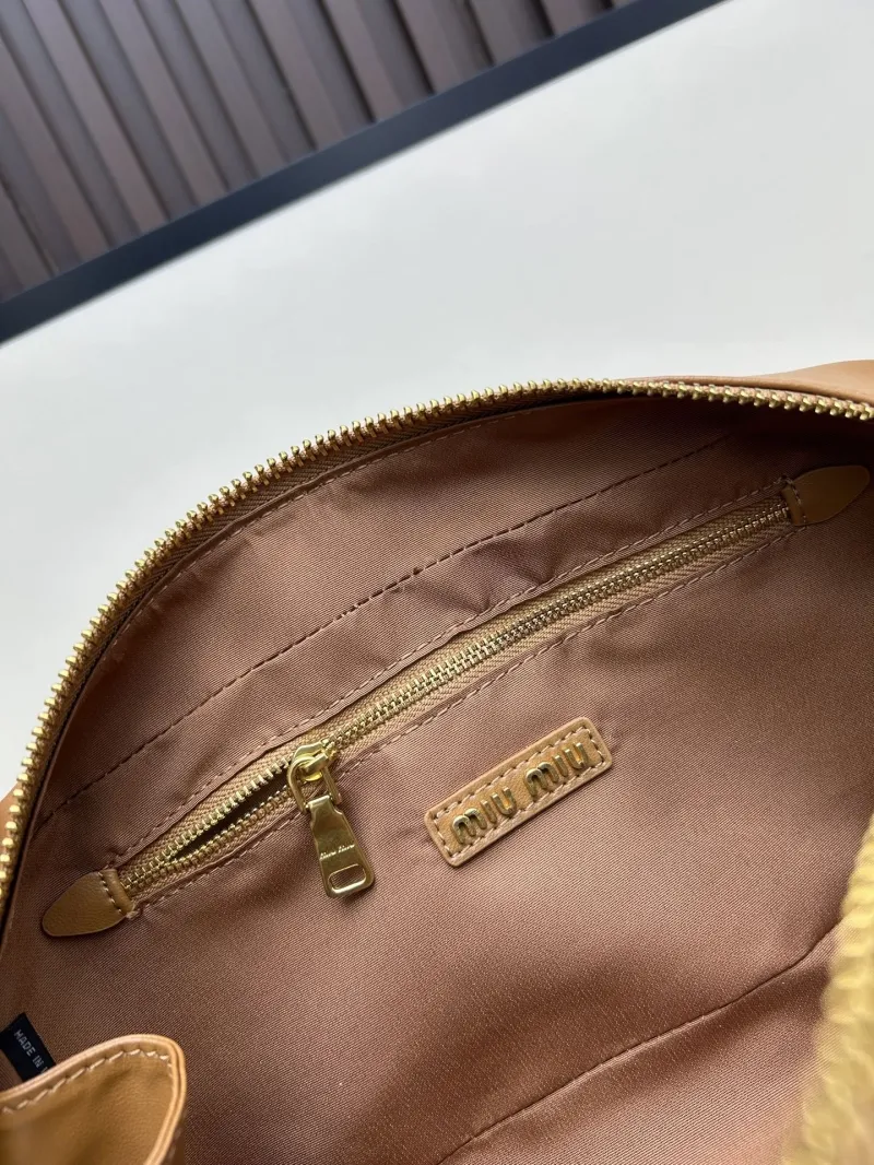 MIU MIU Brown Leather Top Handle Bag - Image 8