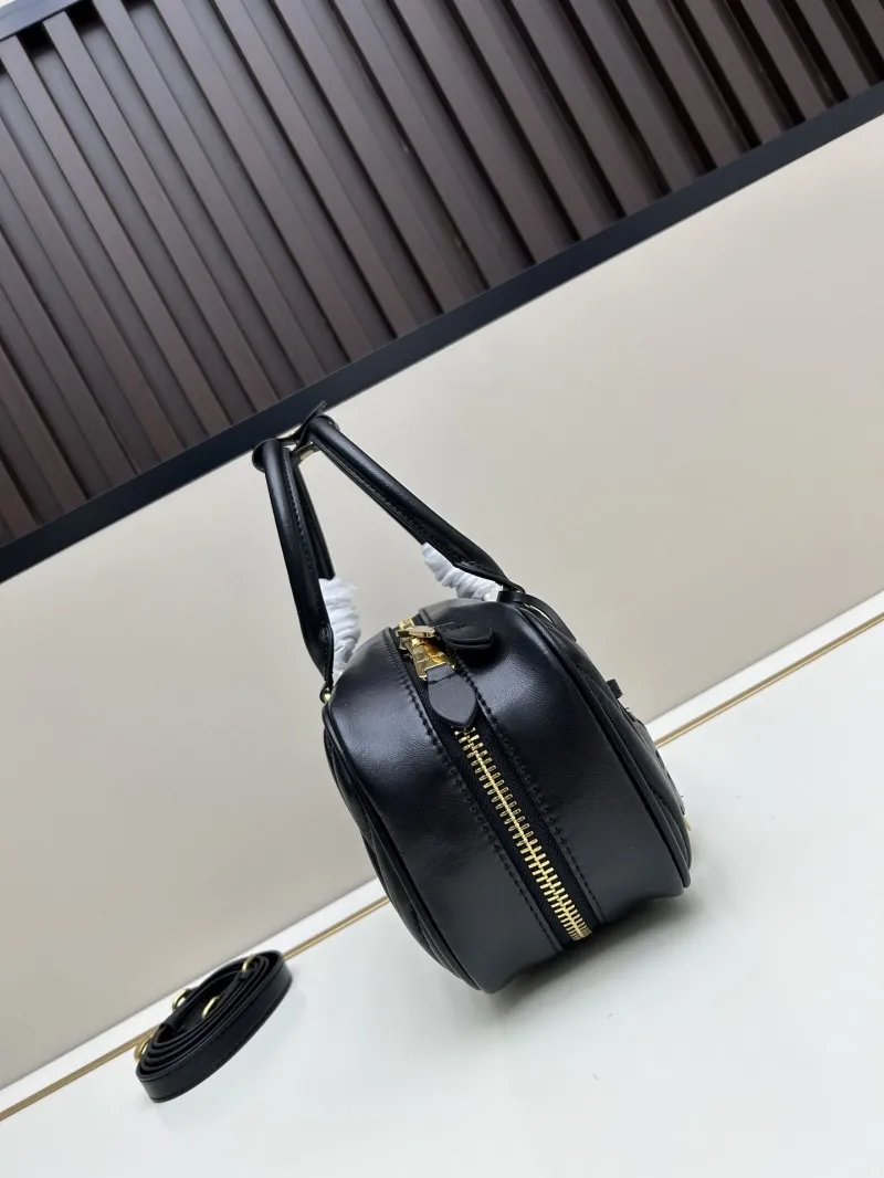 Alternative view of MIU MIU Black Quilted Leather Top Handle Bag 229