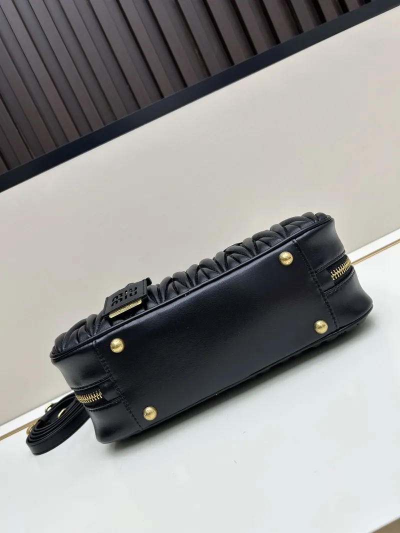 MIU MIU Black Quilted Leather Top Handle Bag 229 - Image 5