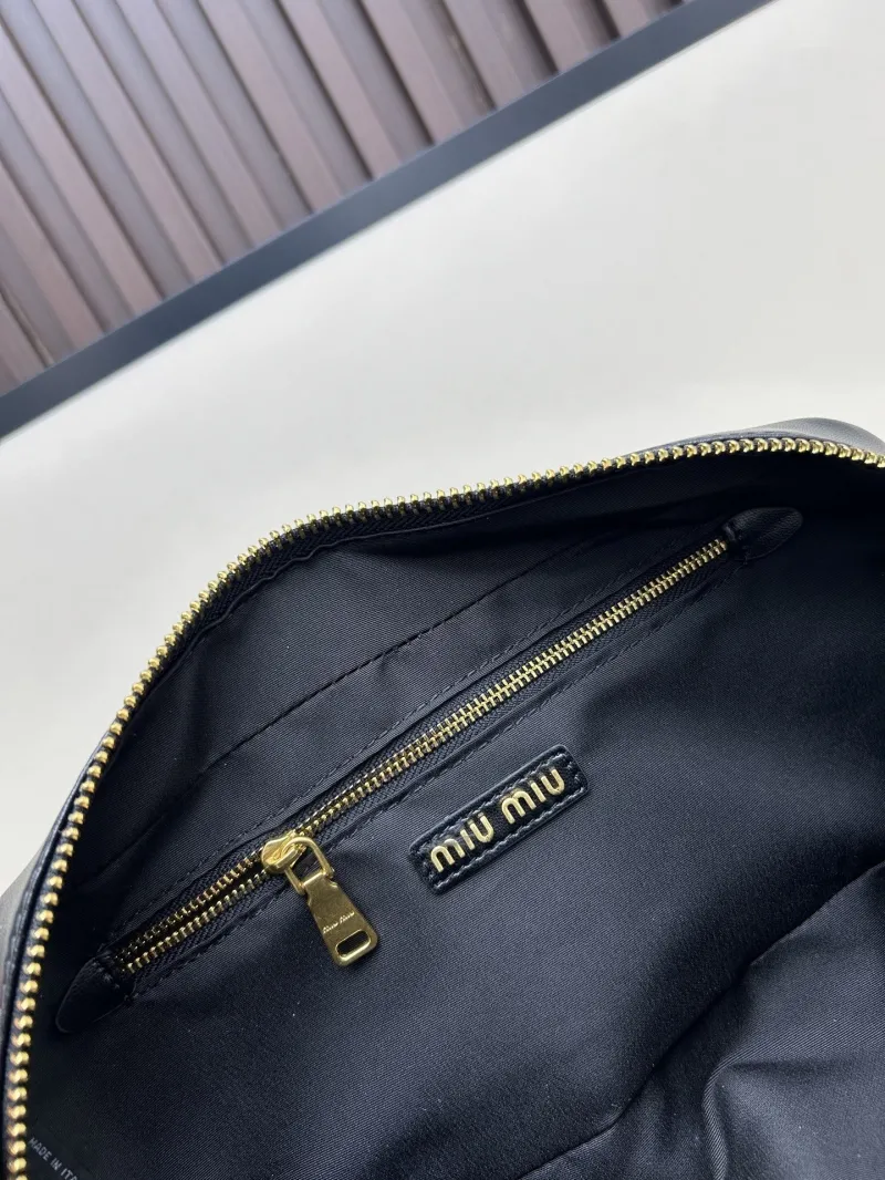MIU MIU Black Quilted Leather Top Handle Bag 229 - Image 8