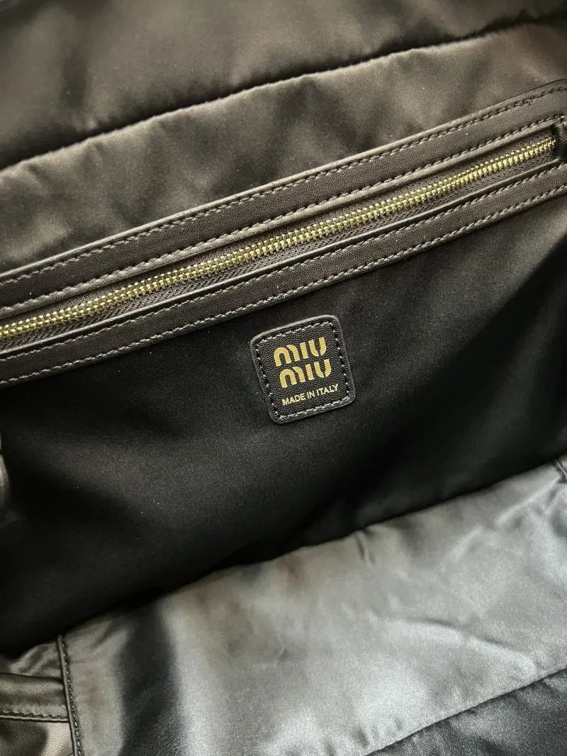 Alternative view of MIU MIU Large Orange Brown Woven Top Handle Bag 1C6647