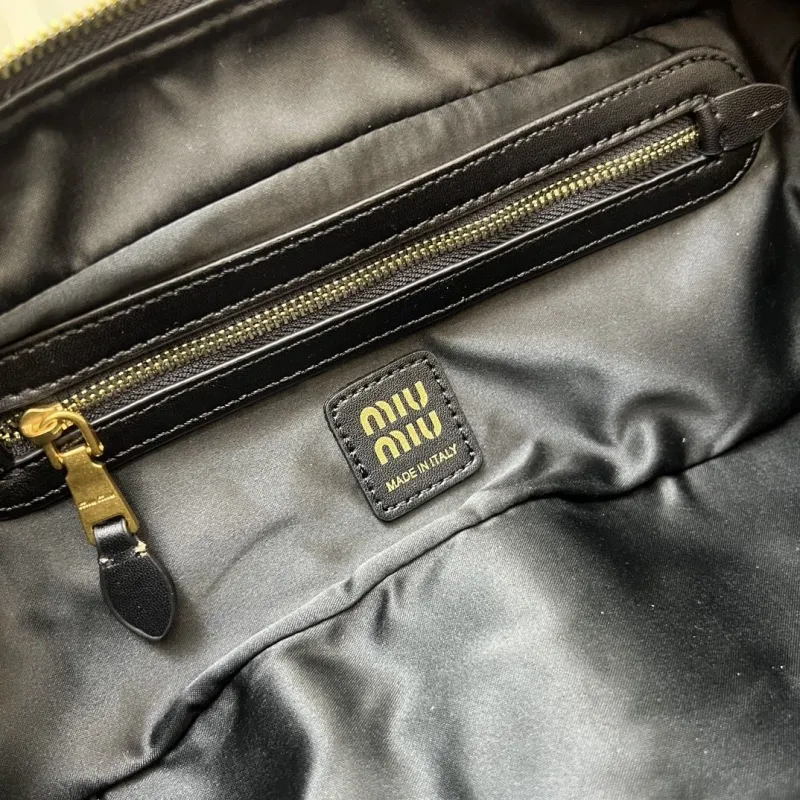 Alternative view of MIU MIU Small Woven Top Handle Bag 1C6648