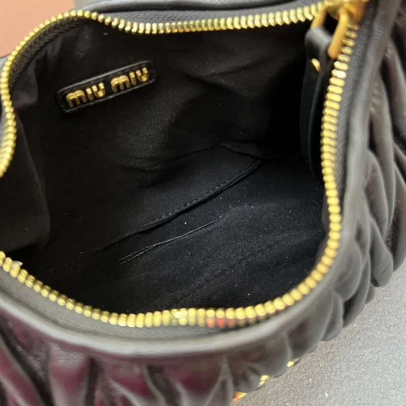 Miu Miu Black Large Sheepskin Top Handle Bag 1E108 - Image 8