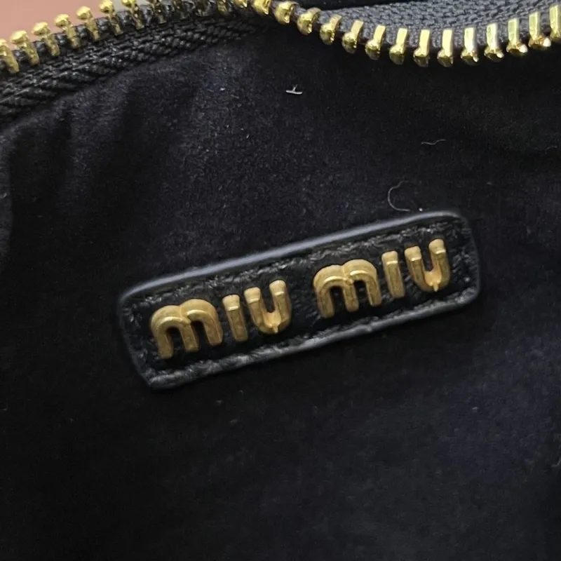 Miu Miu Black Large Sheepskin Top Handle Bag 1E108 - Image 9