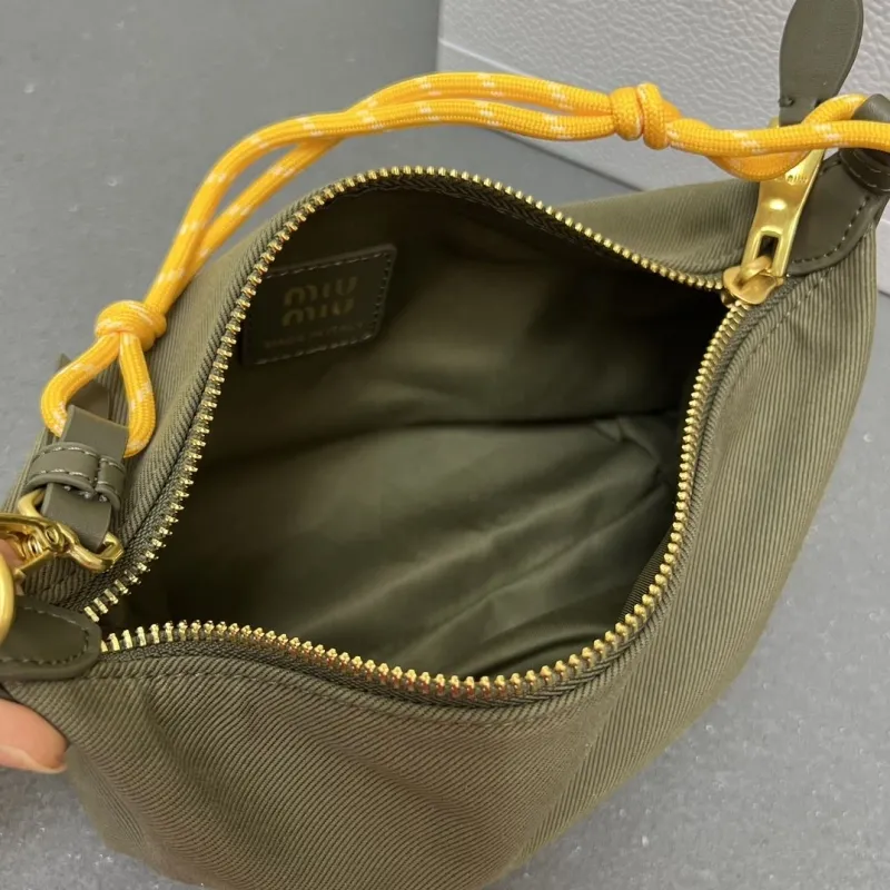 Miu Miu 1E841 Olive Green Top Handle Bag 18x14x10cm - Image 8
