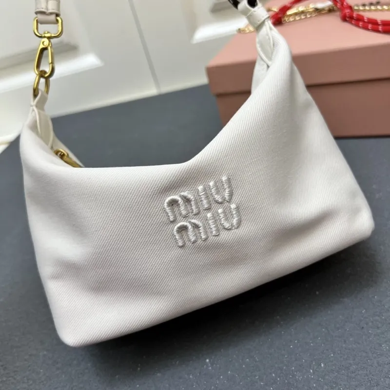 MIU MIU White Top Handle Bag 1E841 - Image 5
