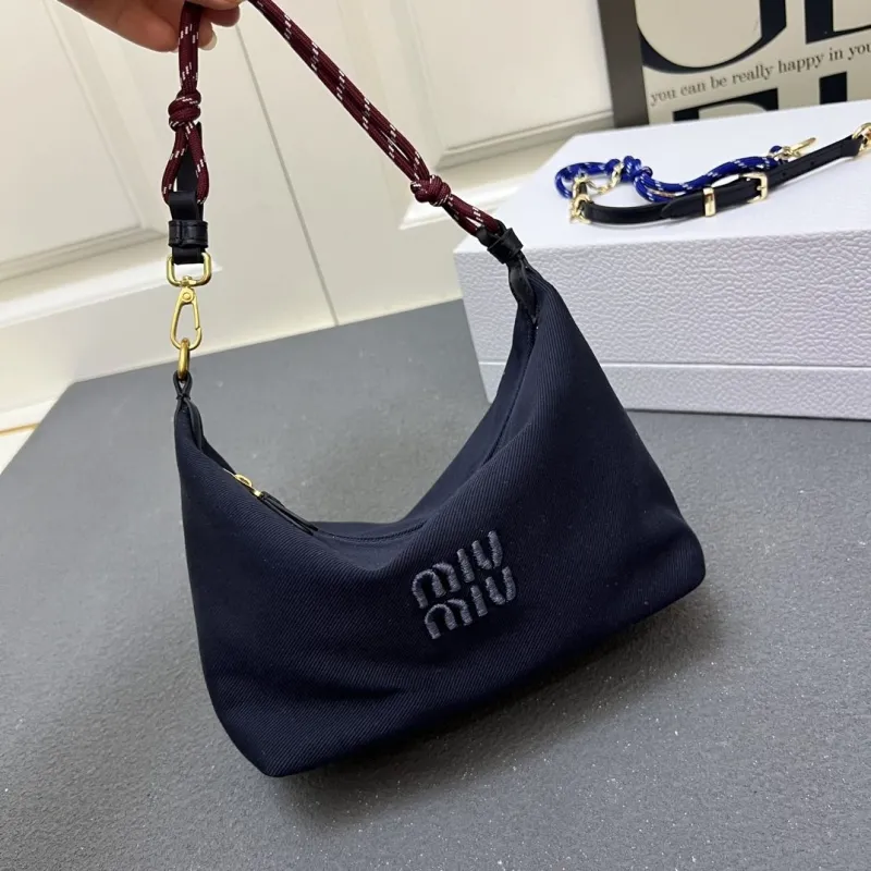 MIU MIU Navy Blue Top Handle Bag 1E841 - Image 4