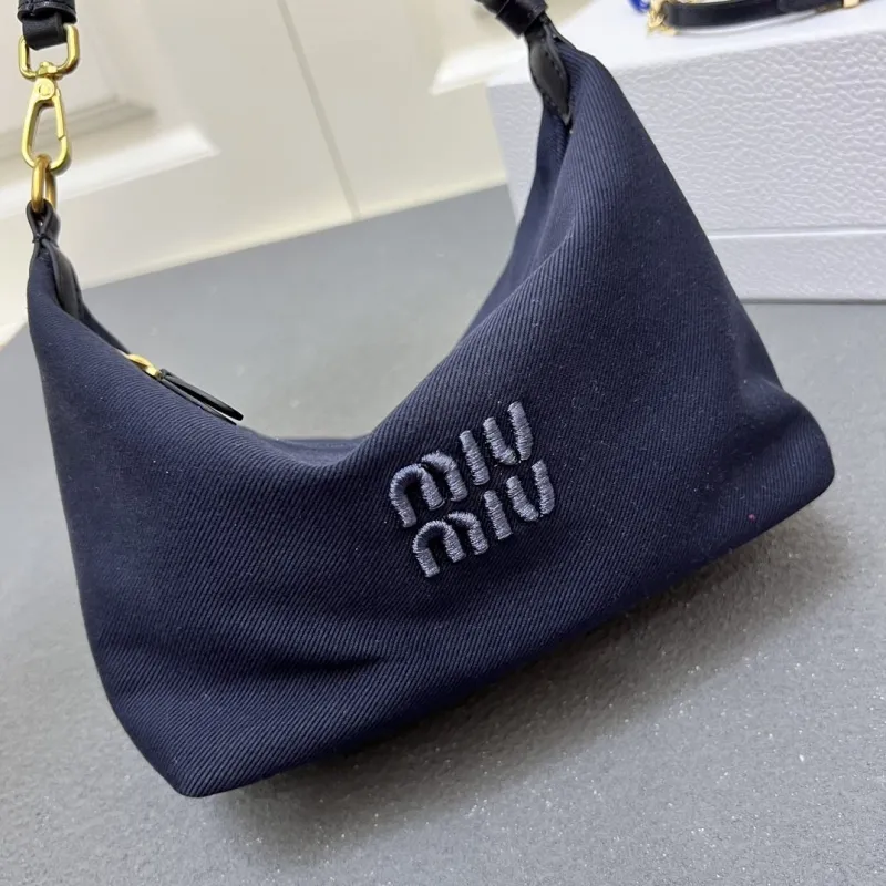 MIU MIU Navy Blue Top Handle Bag 1E841 - Image 5
