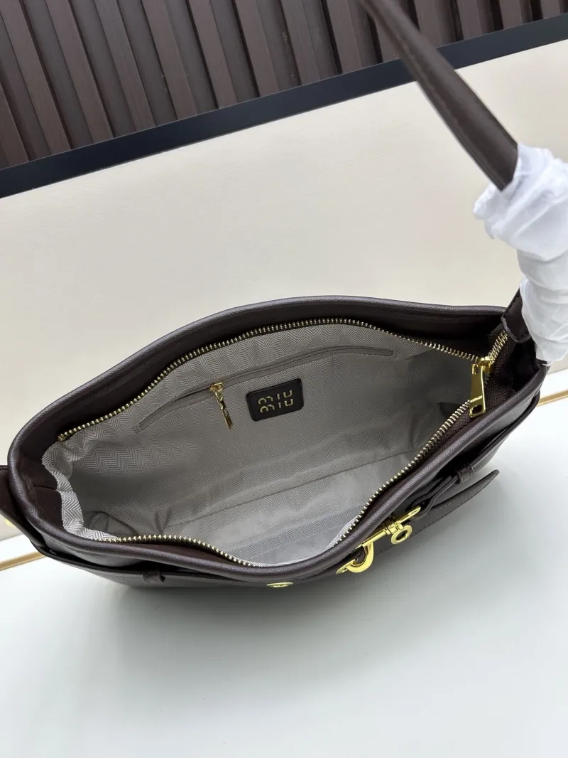 MIU MIU Brown Leather Shoulder Bag 2505 - Image 7