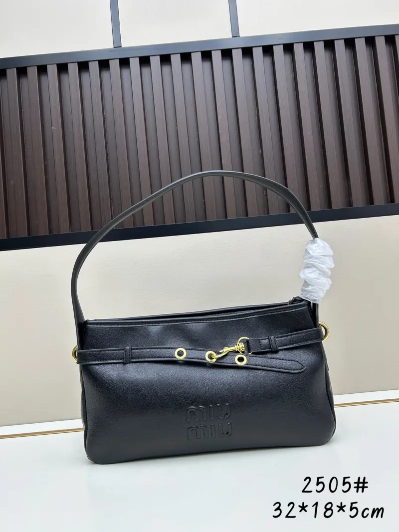MIU MIU Black Leather Shoulder Bag Model 2505