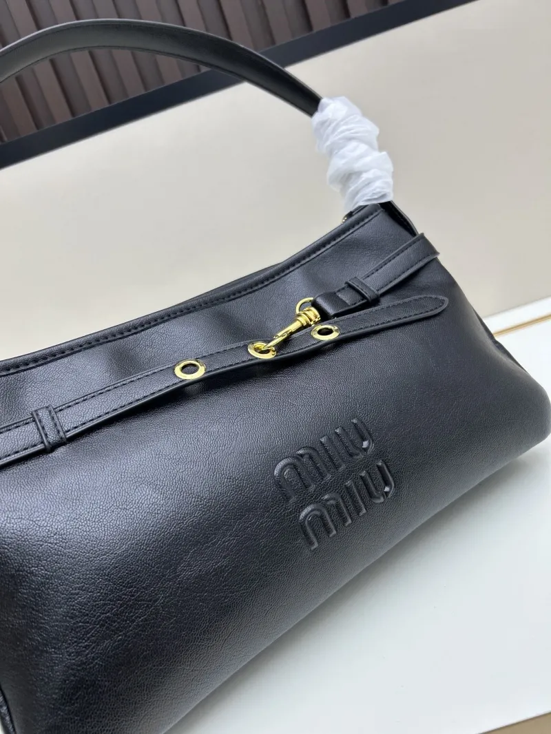 MIU MIU Black Leather Shoulder Bag Model 2505 - Image 4