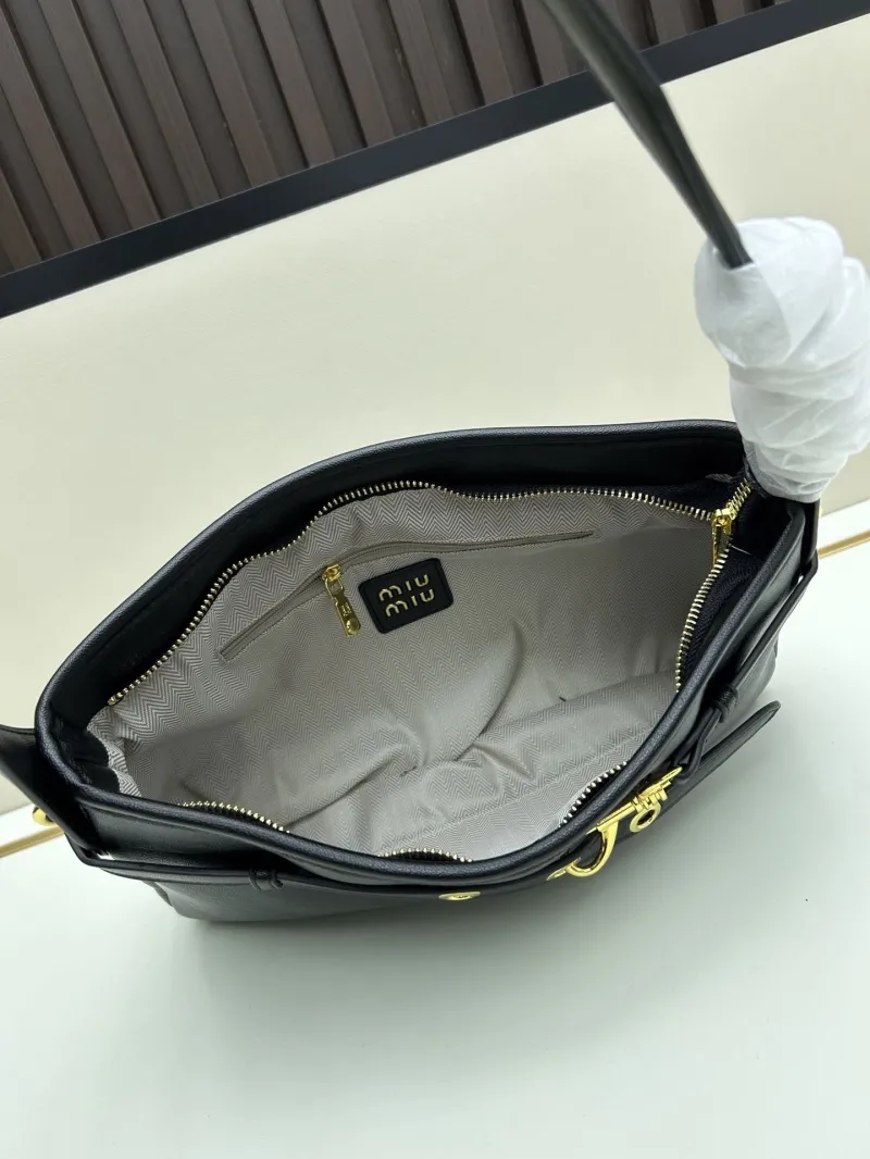 MIU MIU Black Leather Shoulder Bag Model 2505 - Image 7