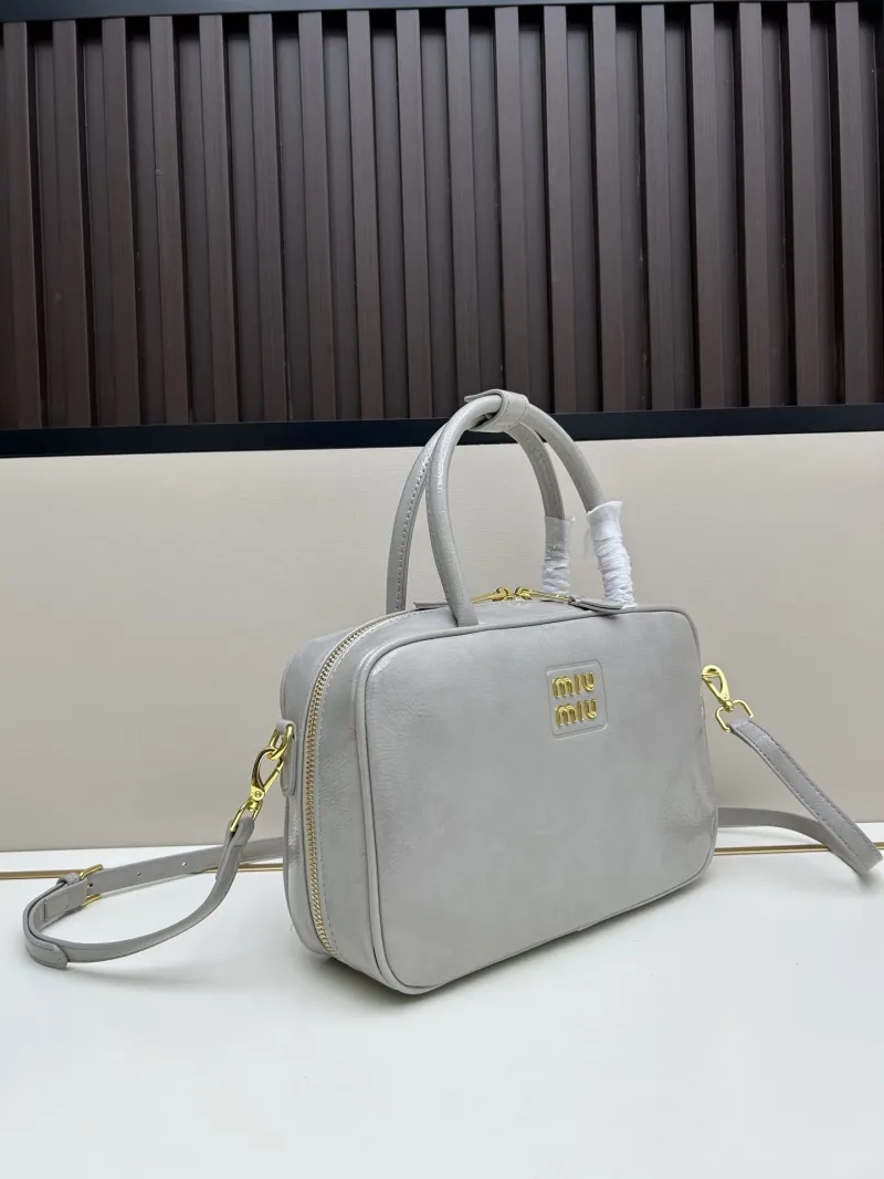 Alternative view of MIU MIU Gray Top Handle Crossbody Bag 2529
