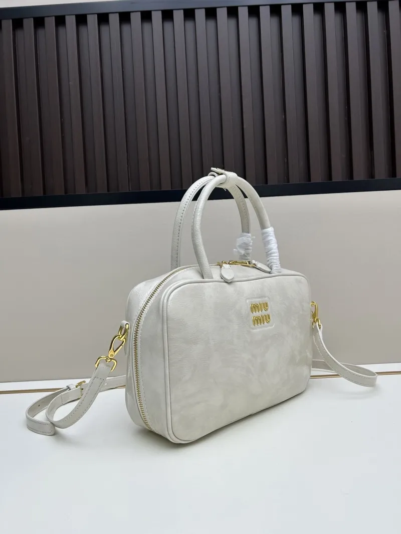Alternative view of MIU MIU White Top Handle Crossbody Bag 2529
