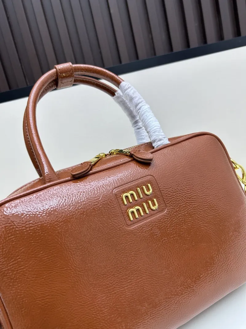 Miu Miu Brown Top Handle Bag 2529 - Image 4