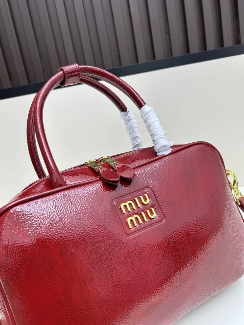 Miu Miu Red Top Handle Crossbody Bag 2529 - Image 4