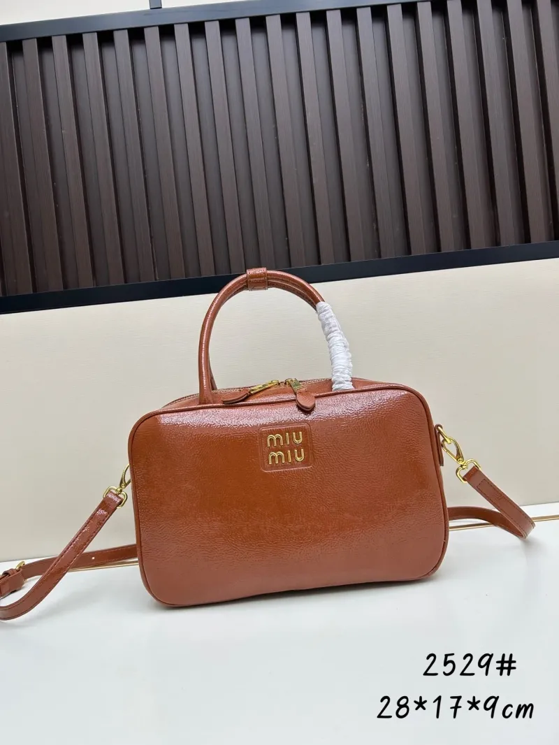 Miu Miu 2529 Patent Leather Top Handle Bag - Image 3
