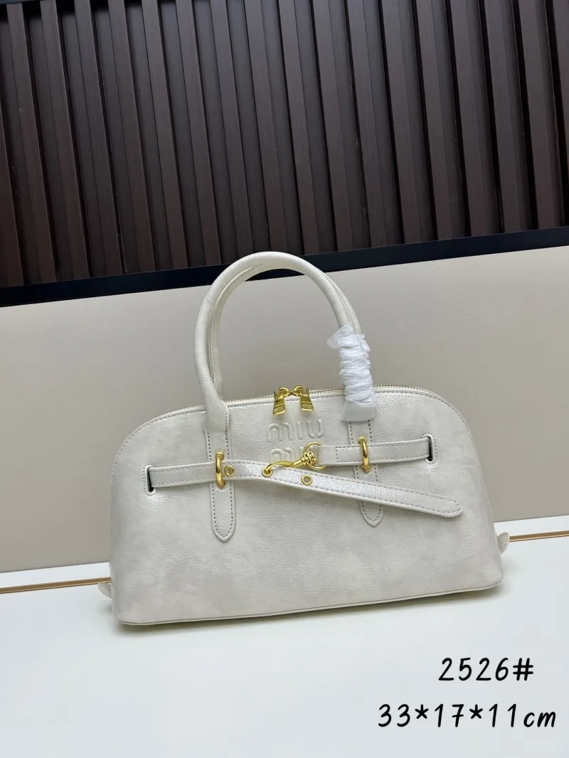MIU MIU Cream White Top Handle Bag 2526