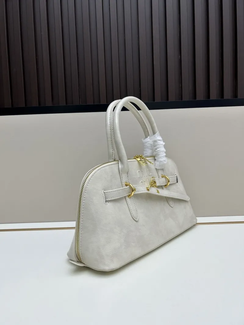 Alternative view of MIU MIU Cream White Top Handle Bag 2526