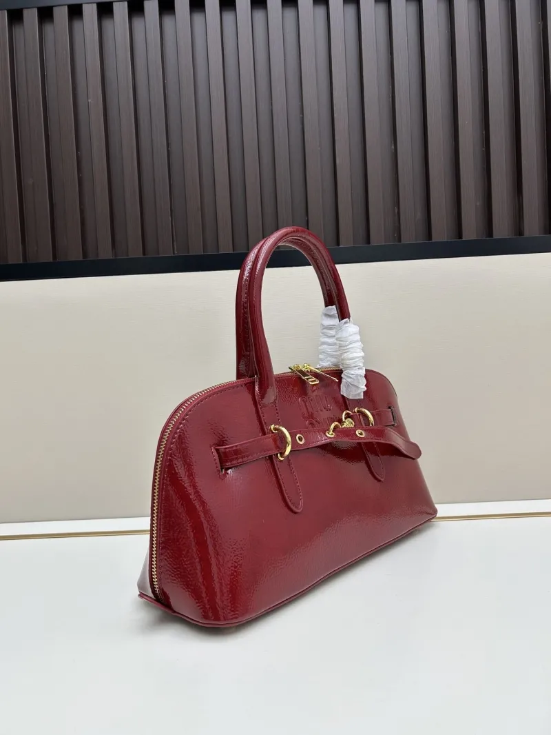 Alternative view of MIU MIU Red Patent Leather Top Handle Bag 2526
