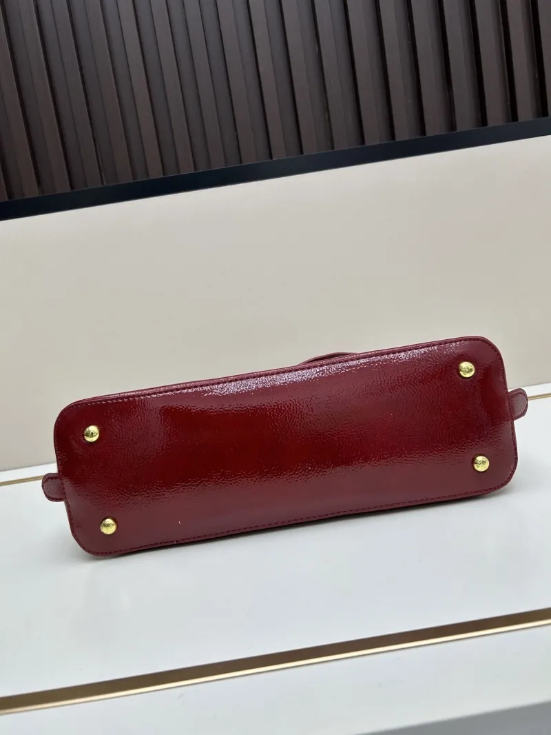MIU MIU Red Patent Leather Top Handle Bag 2526 - Image 5