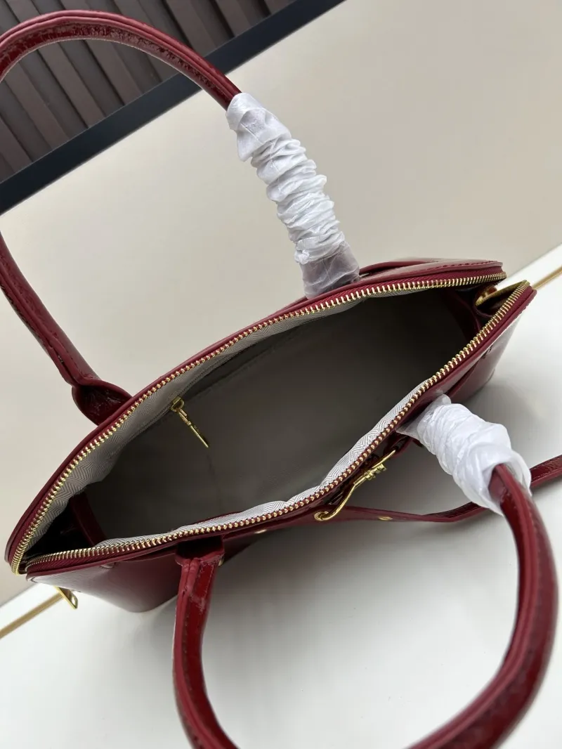 MIU MIU Red Patent Leather Top Handle Bag 2526 - Image 7