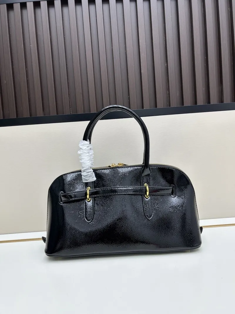 MIU MIU Black Patent Leather Top Handle Bag 2526 - Image 3