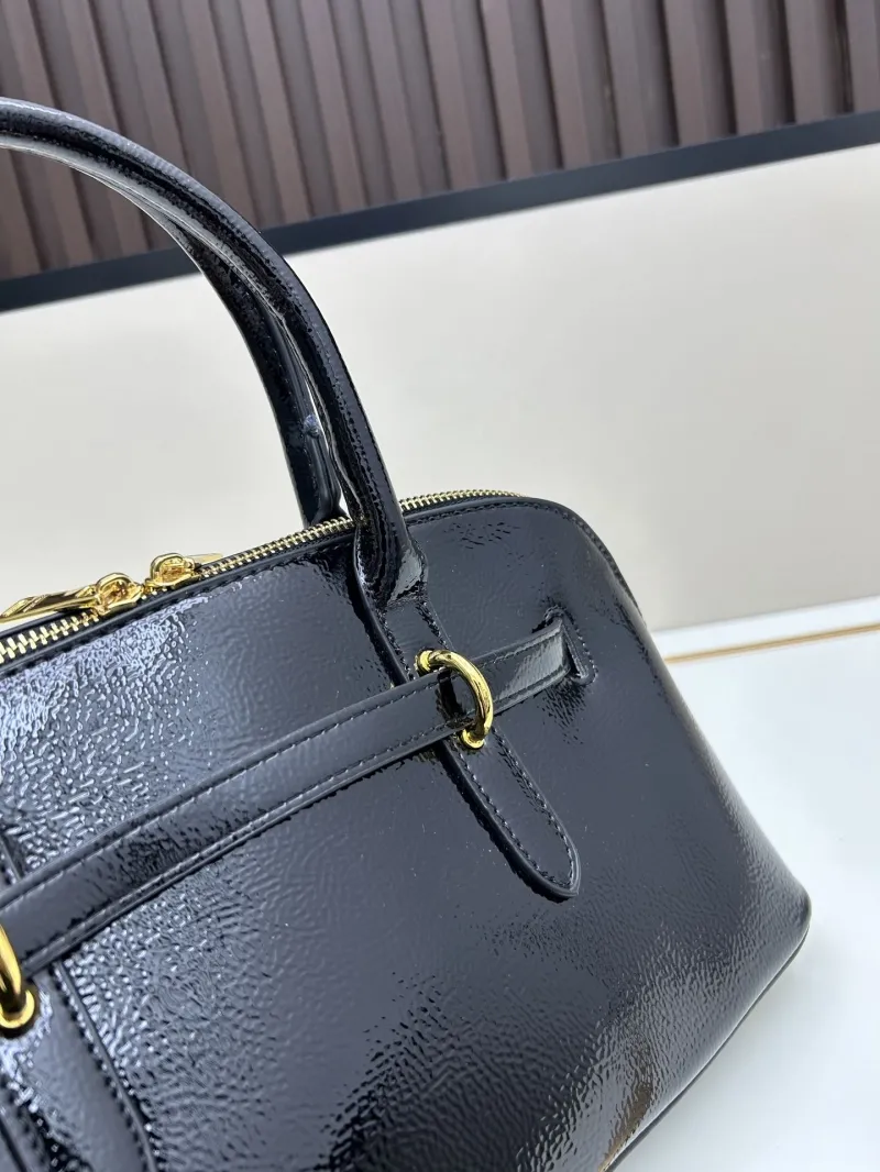 MIU MIU Black Patent Leather Top Handle Bag 2526 - Image 6