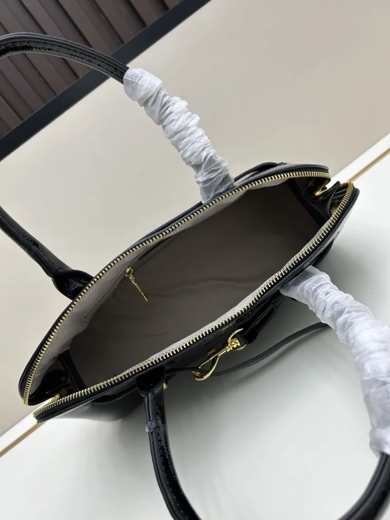 MIU MIU Black Patent Leather Top Handle Bag 2526 - Image 7