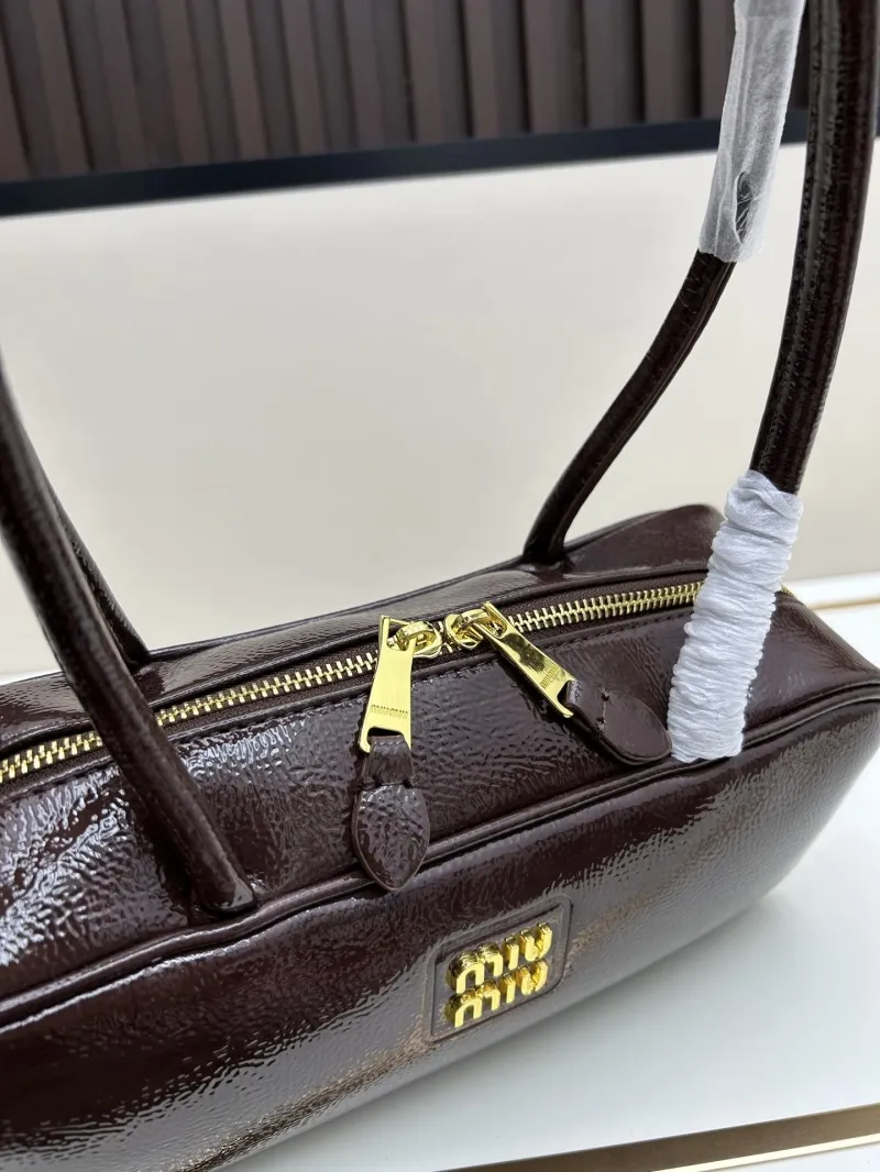 MIU MIU Brown Top Handle Bag 2503 - Image 6