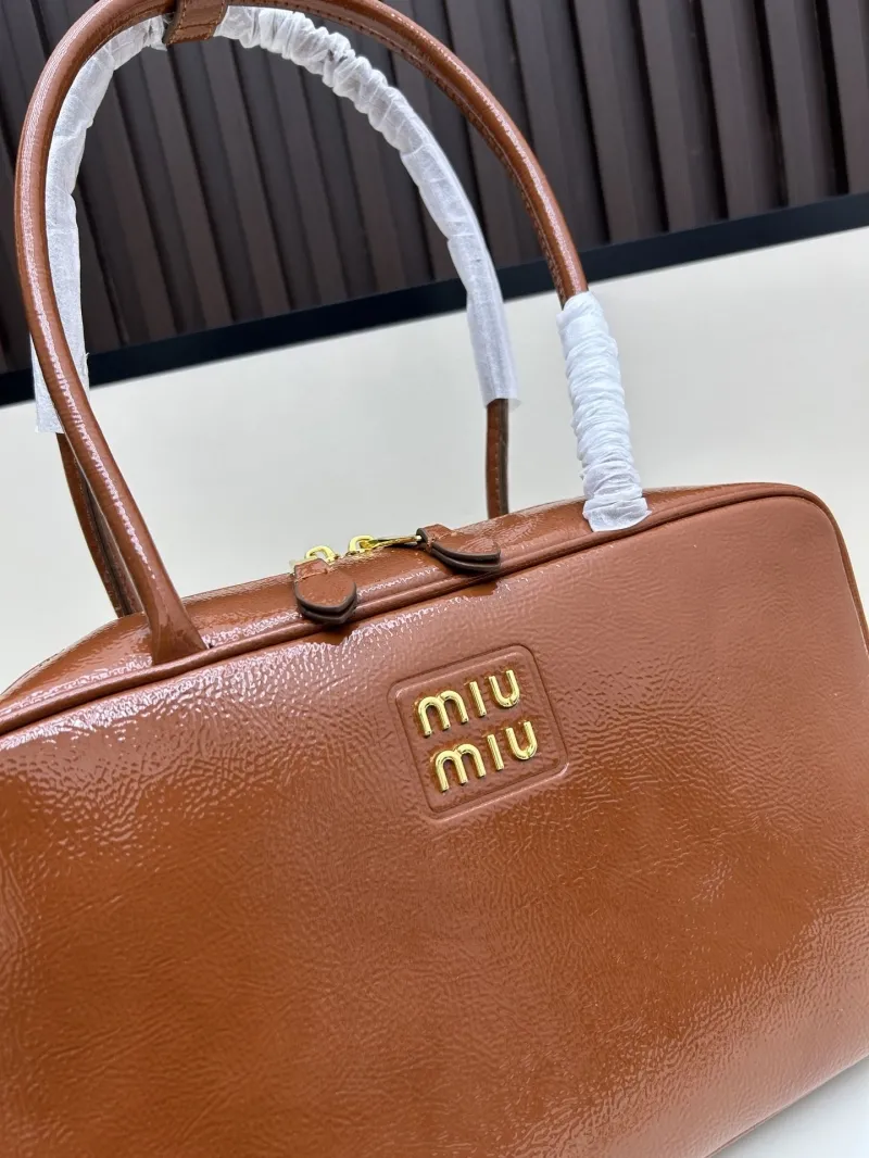 Miu Miu Brown Top Handle Bag 2510 - Image 4