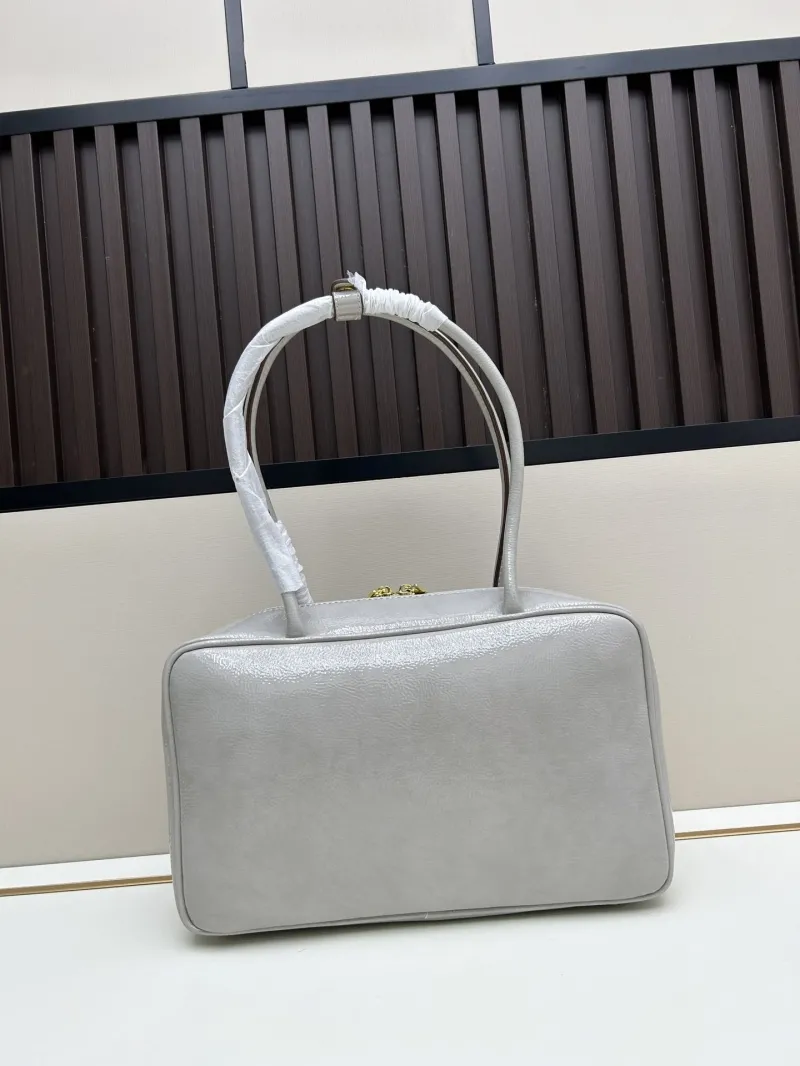 Alternative view of MIU MIU Light Gray Top Handle Bag 2510