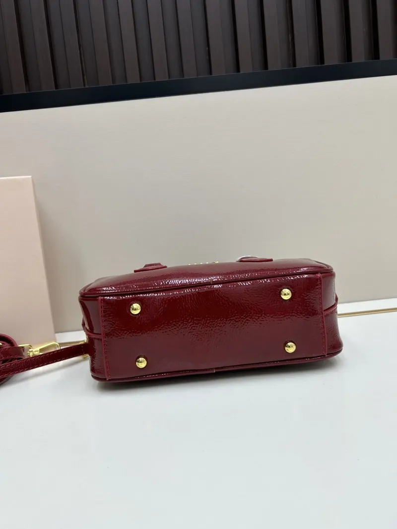 MIU MIU Red Patent Leather Top Handle Bag 2512 - Image 5