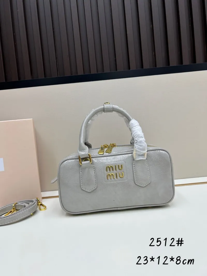 Miu Miu Gray Top Handle Bag 2512