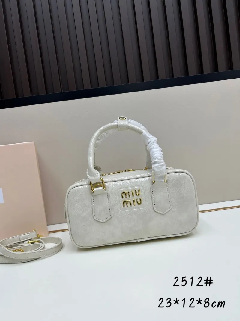 MIU MIU Cream White Top Handle Bag 2512