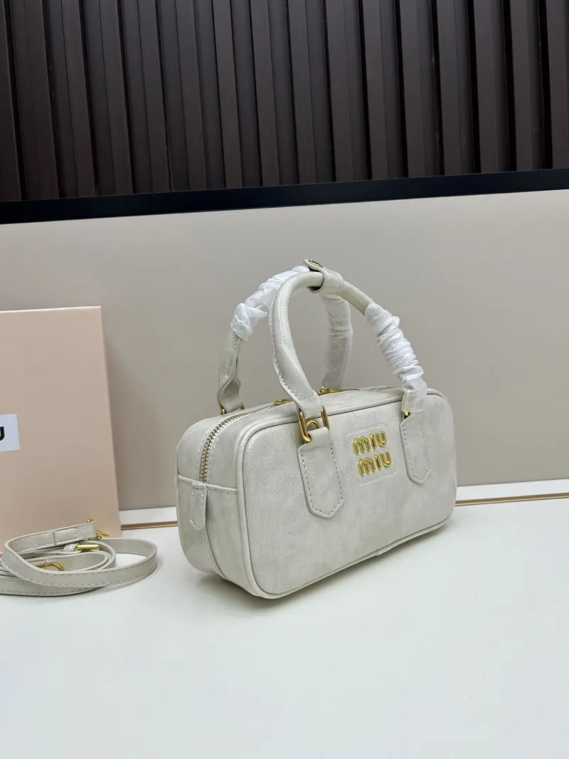 Alternative view of MIU MIU Cream White Top Handle Bag 2512