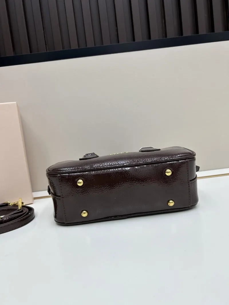 MIU MIU Dark Brown Top Handle Bag 2512 - Image 5