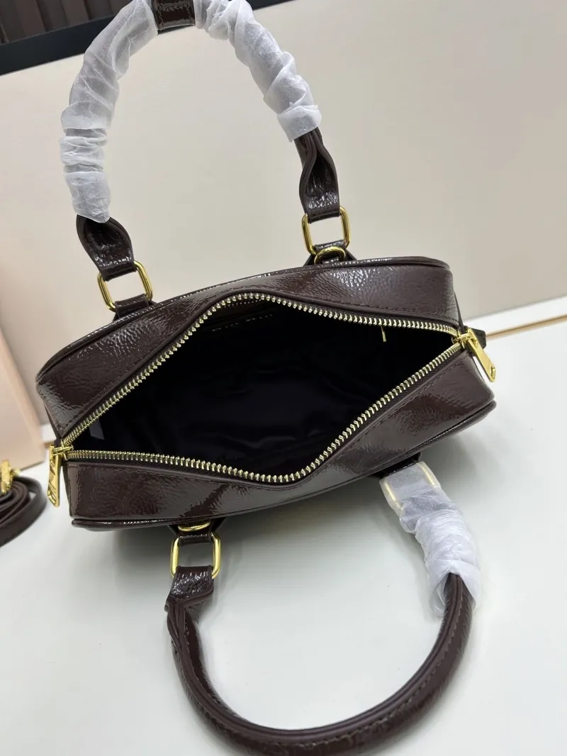 MIU MIU Dark Brown Top Handle Bag 2512 - Image 7