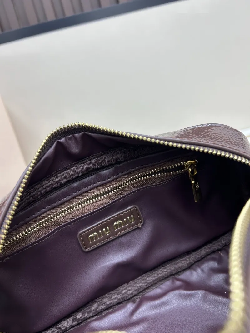 MIU MIU Dark Brown Top Handle Bag 2512 - Image 8