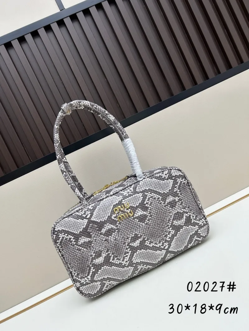 MIU MIU Snake Print Top Handle Bag 02027