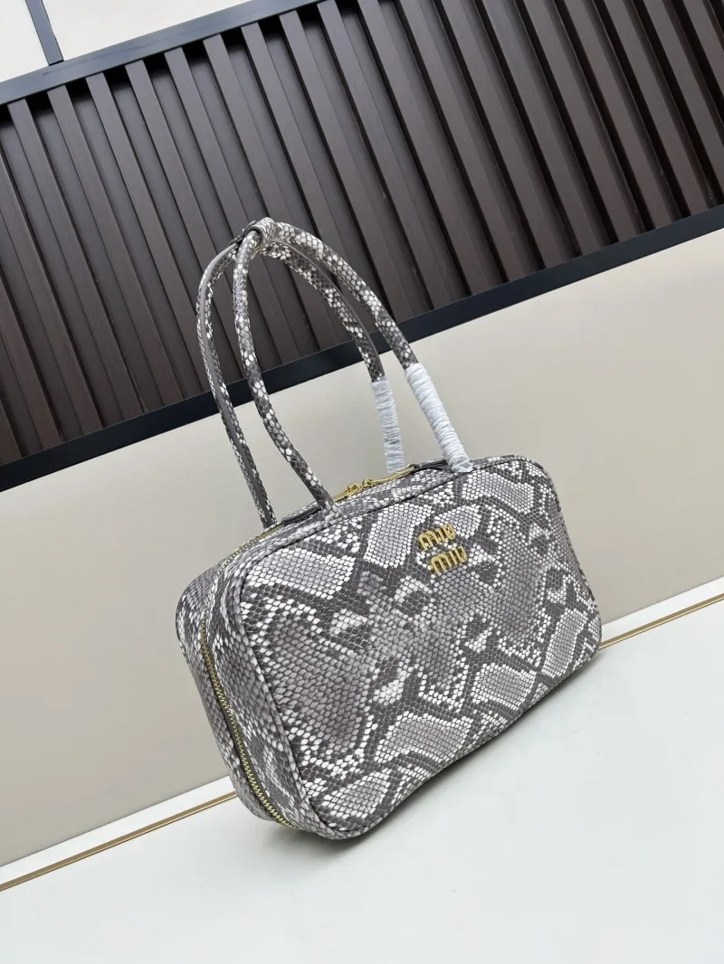 Alternative view of MIU MIU Snake Print Top Handle Bag 02027