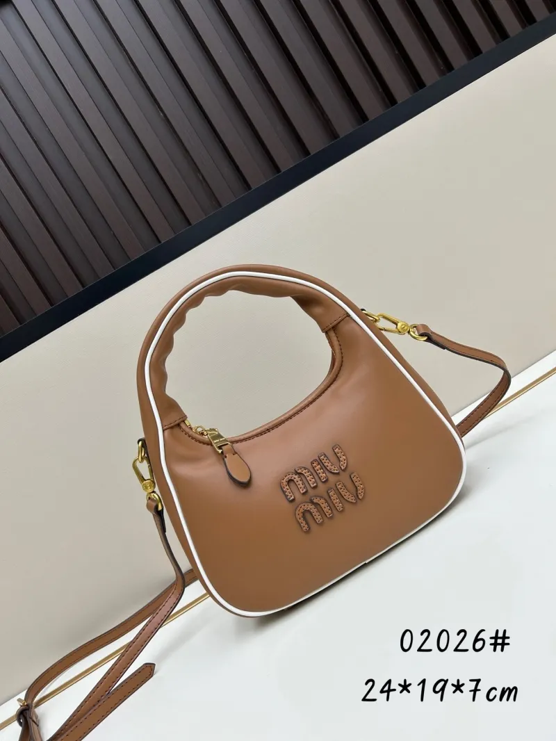MIU MIU Brown Top Handle Crossbody Bag 02026