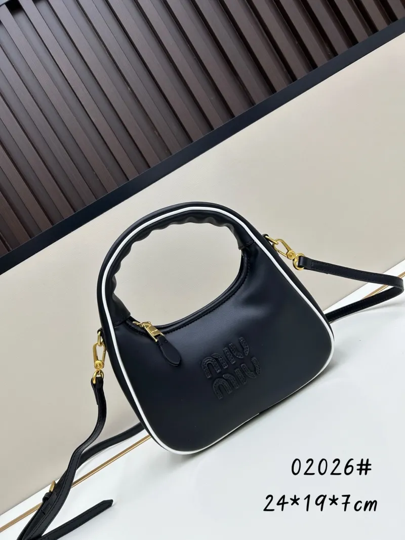 MIU MIU Black Top Handle Crossbody Bag 02026