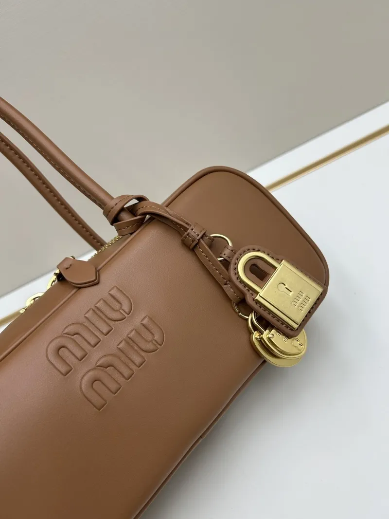 MIU MIU Brown Top Handle Bag 07047 - Image 4
