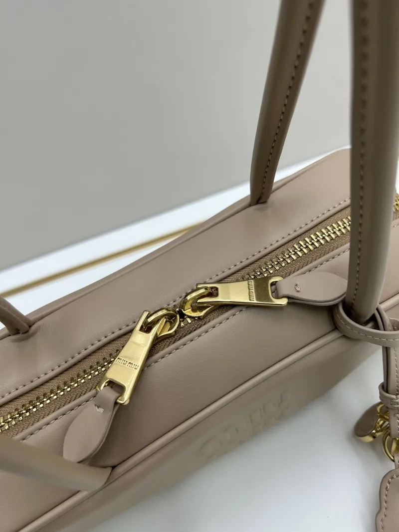 MIU MIU Beige Top Handle Bag 07047 - Image 6