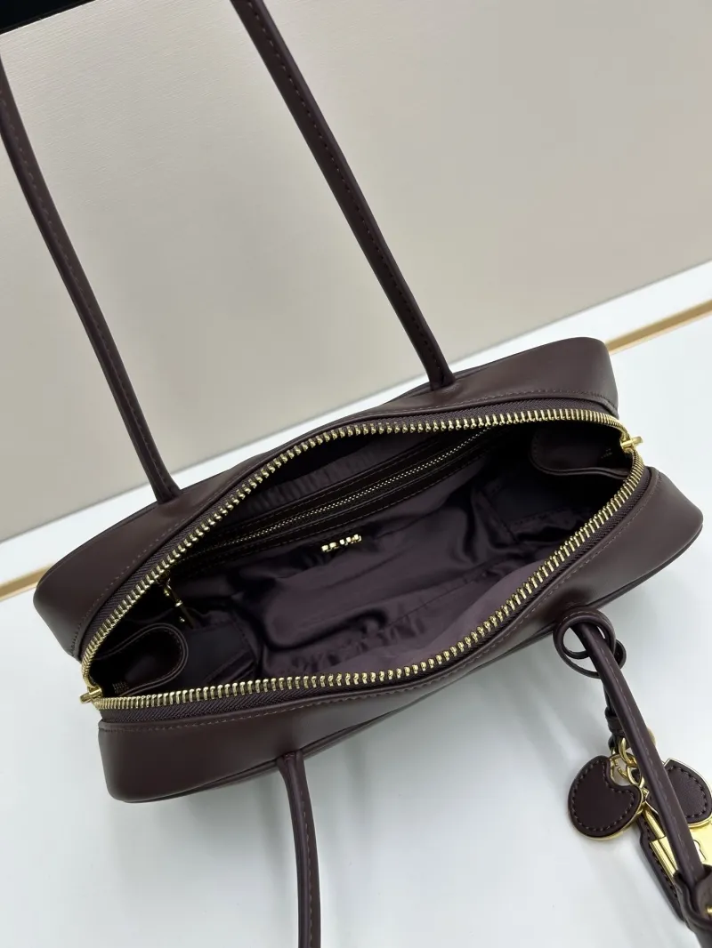 MIU MIU Dark Brown Top Handle Shoulder Bag 07047 - Image 7