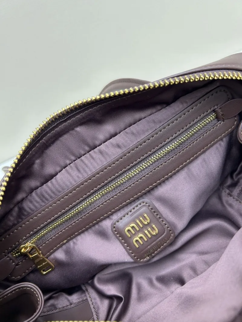 MIU MIU Dark Brown Top Handle Shoulder Bag 07047 - Image 8